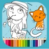 Coloring book and learn icon