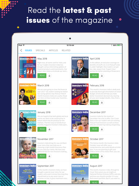 Investors India iPad screenshot