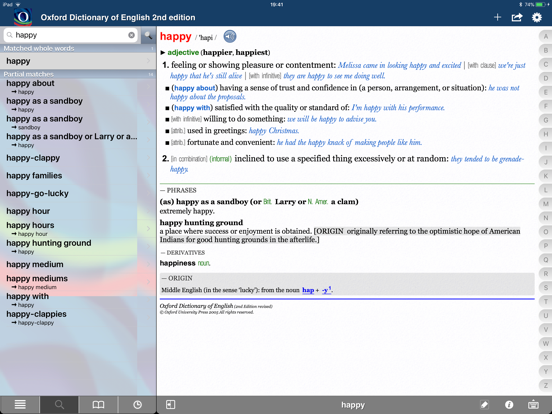 Oxford Dictionary of English. iPad screenshot 7 - Reference app