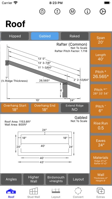 RoofCalc - Roofing Calculator Screenshot