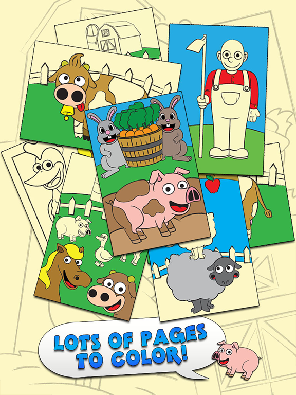 Screenshot #1 for Coloring Farm Tap to Color Fun