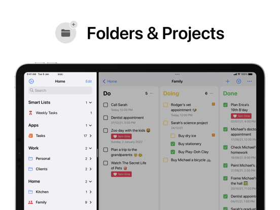 Tasks: Todo Lists & Kanban iPad app afbeelding 6