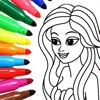 Coloring book 4 girls icon