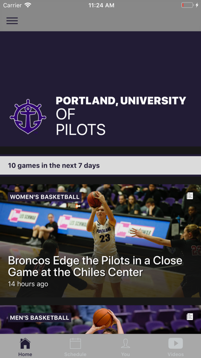 Portland Pilot Athletics Screenshot
