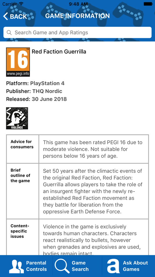 #4. PEGI Ratings (iOS) Podle: Mode Zero Ltd