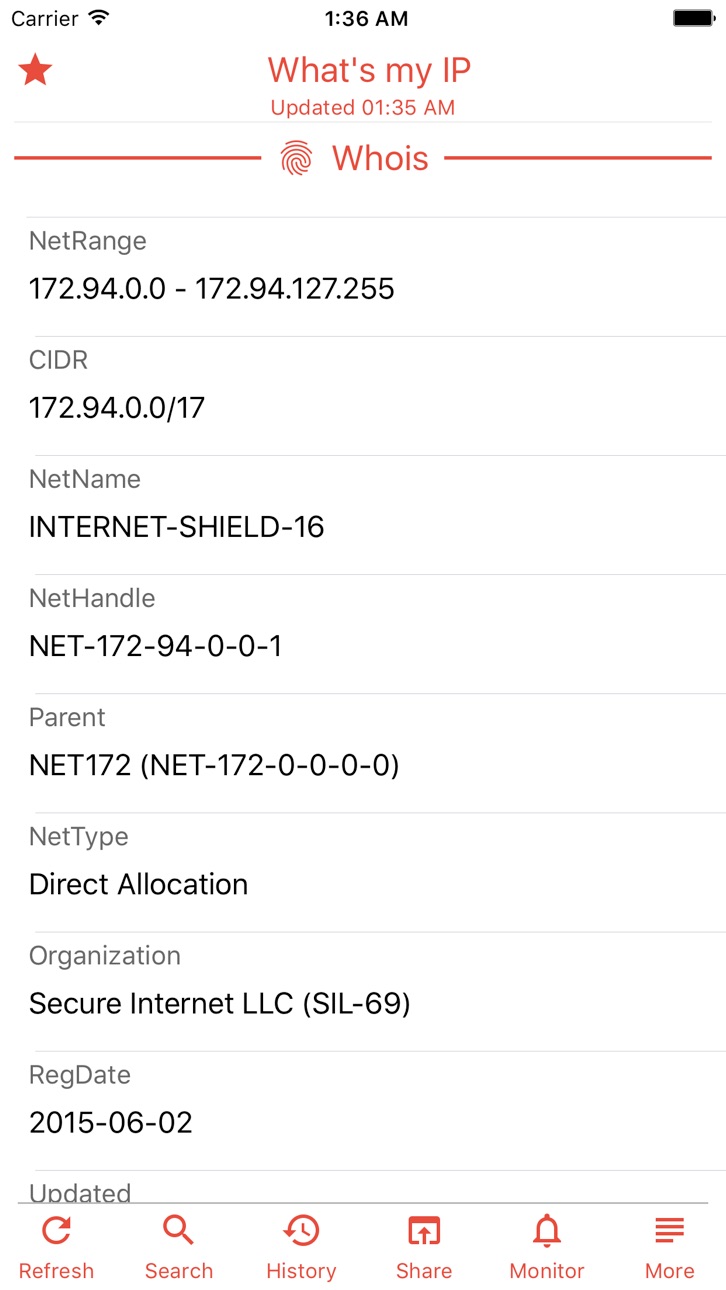 iPhone screenshot