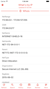 What's my IP address screenshot