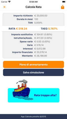 Calcola Prestito screenshot 4