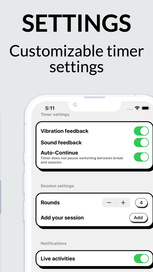 #4. Pomodoro Focus Timer - YouCan (iOS) Podle: Vilius Bundulas