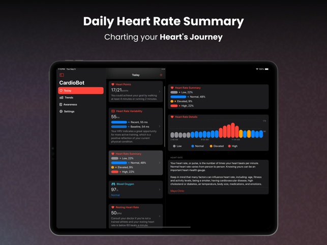 ‎CardioBot: Heart Rate Monitor Screenshot