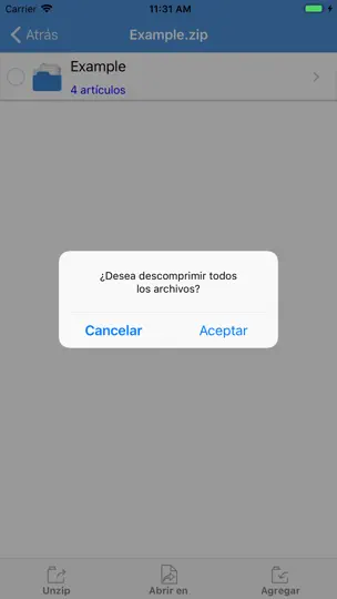 Captura de pantalla de IZip Pro - Zip Unzip Unrar en iPhone 2