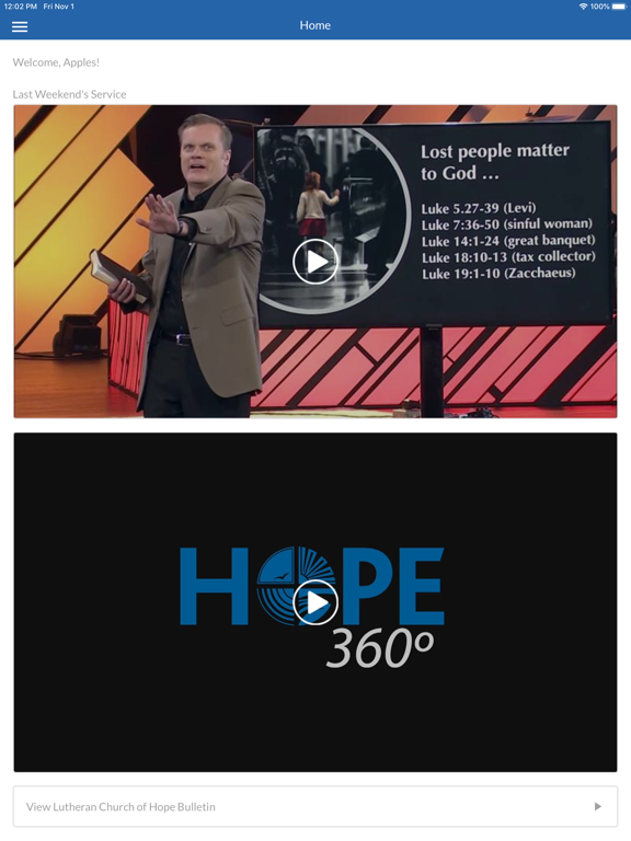 Lutheran Church of Hope iPad screenshot 4 - Education app