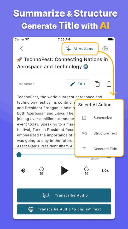 #5. Transcribe Voice to Text Vori (iOS) 由: Mehmet Demir