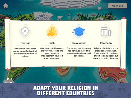 God Simulator. Religion Inc. iPad app afbeelding 5