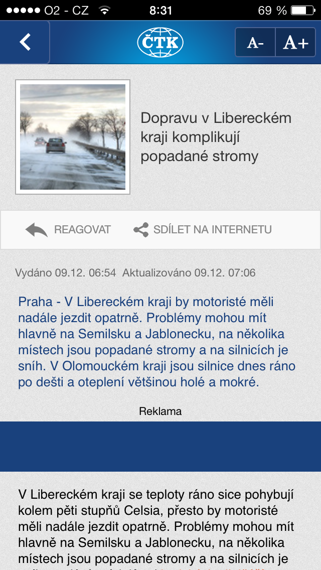 České noviny ČTK Screenshot