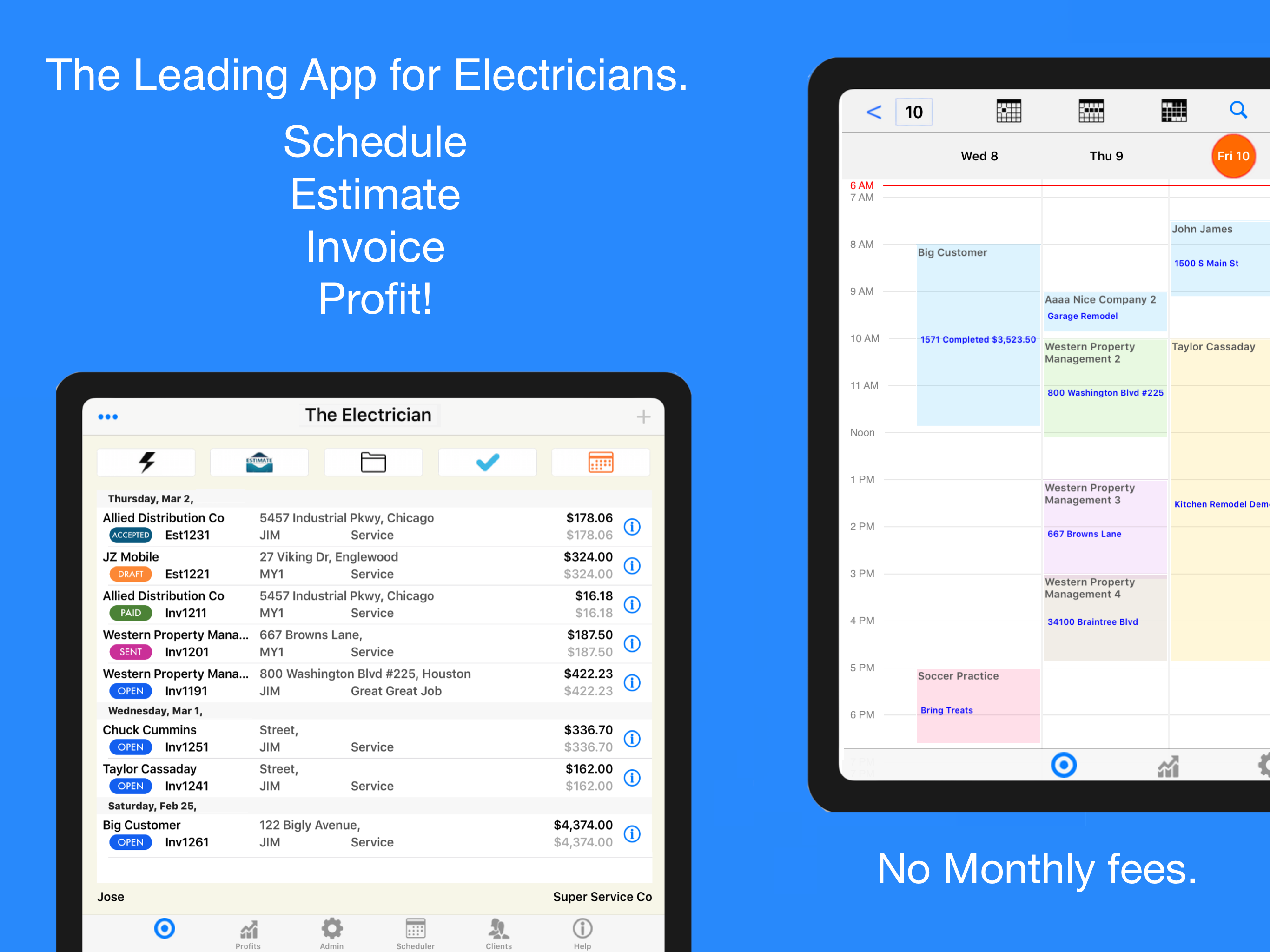 Electrician Invoice & Estimate