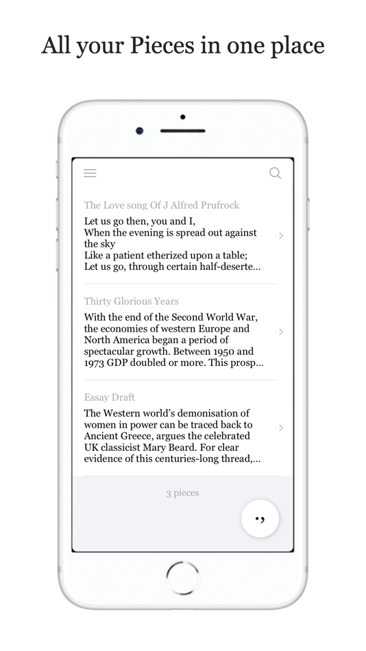 #3. Pieces Minimalist Writing (iOS) 게시자: Timothy Whiting