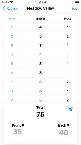 Game screenshot My Easy Golf Scorecard apk