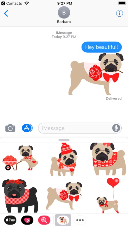 Pug Love Stickers