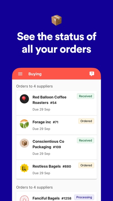 Upstock wholesale food & drink Screenshot