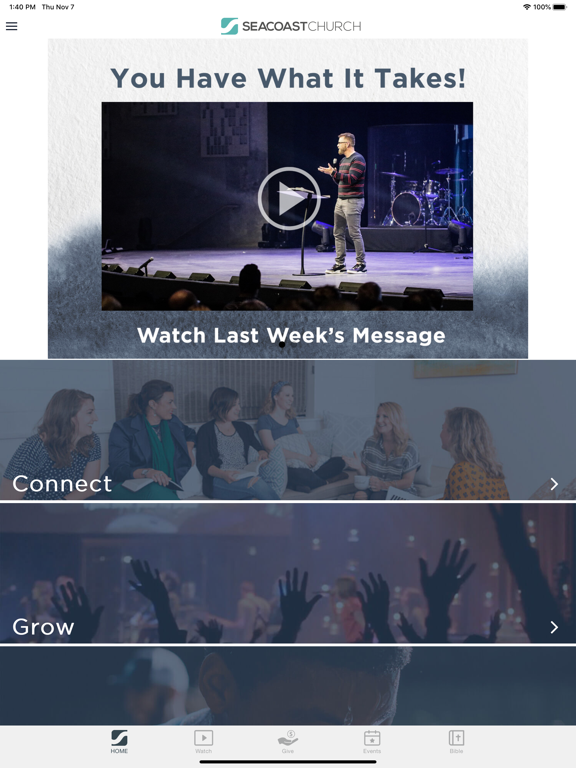 Seacoast Church iPad screenshot 1 - Lifestyle app