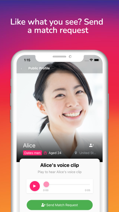 Holler Date: Voice Dating Screenshot