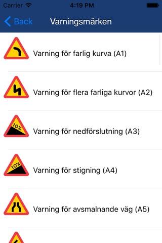 Vägmärken Sverige screenshot 3