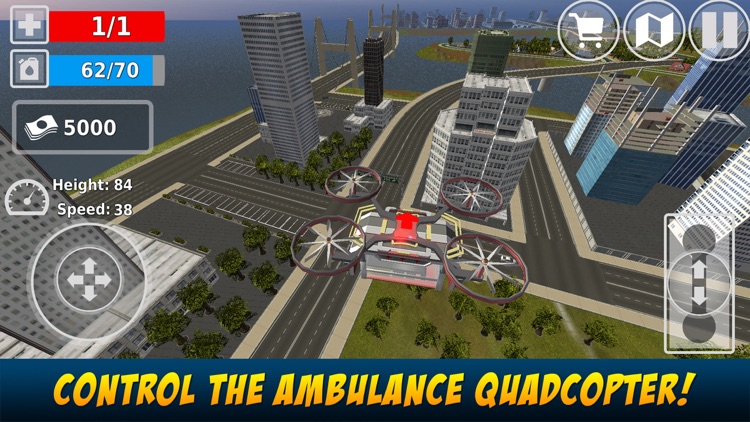 Ambulance Quadcopter Rescue Flight 3D