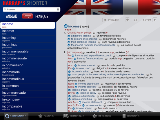 Screenshot #4 pour Dictionnaire Harrap's Shorter anglais-français