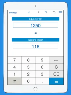 Square Feet / Square Meters area converter iPad image 1