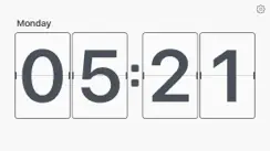Flip Clock - minimalism digital alarm clock no ads iPhone image 2