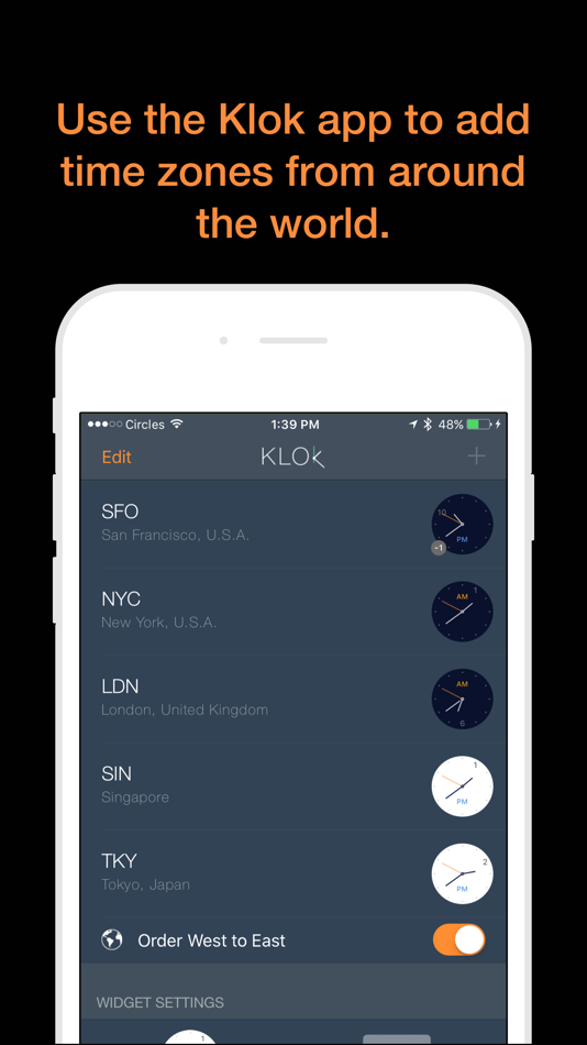 #3. Klok - Time Zone Converter (iOS) Által: Buuuk Private Limited
