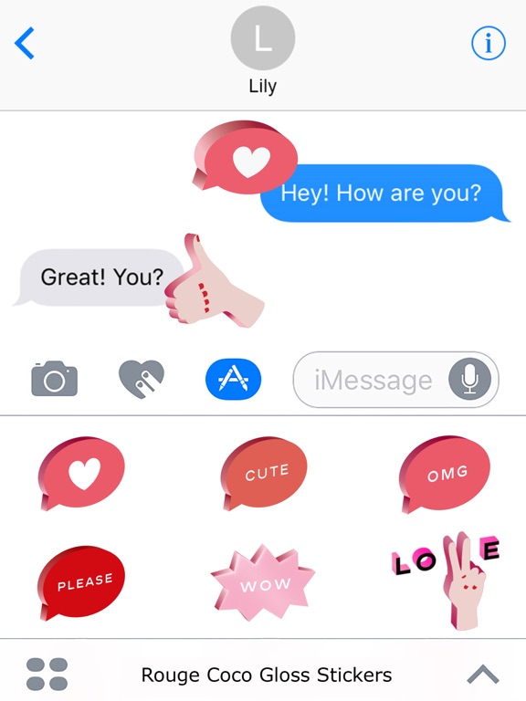 ROUGE COCO GLOSS Sticker iPad screenshot 4 - Stickers app