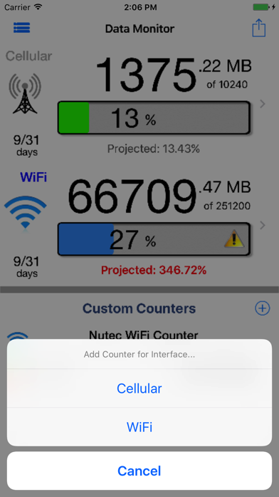 Data Monitor Pro - Control Data Usage in Real Time Screenshot