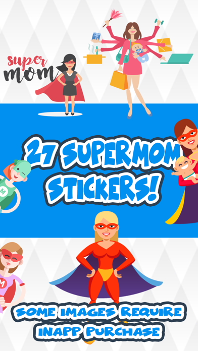 Screenshot #1 pour Super Mom Mothers Day Stickers for Messaging