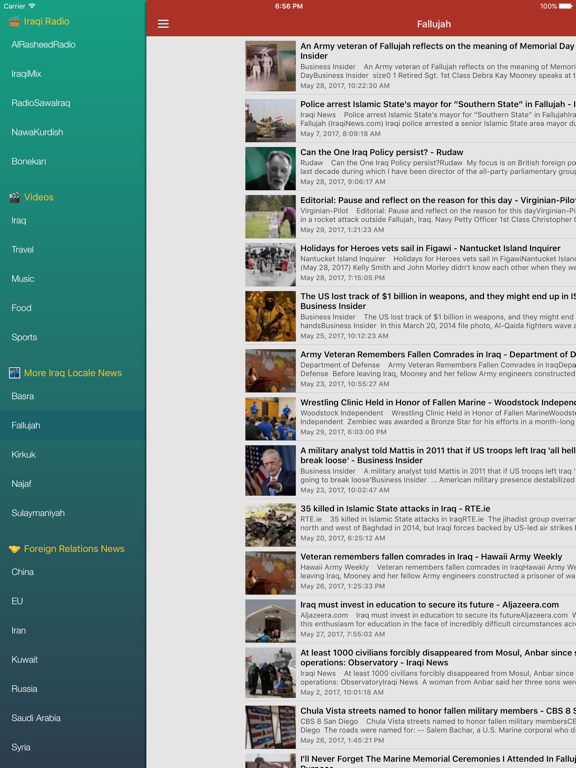 Iraq News in English Today & Iraqi Radio iPad screenshot 5 - News app