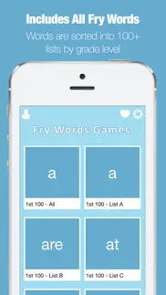 fry words games and flash cards iphone screenshot 2