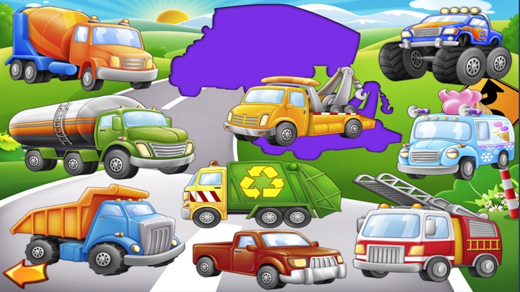Trucks and Things That Go Vehicles Puzzle Game