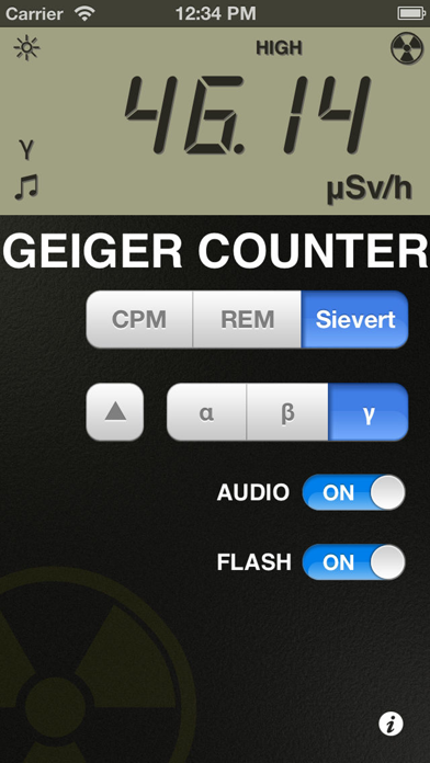Digital Geiger Counter - Prank Radiation Detector Screenshot