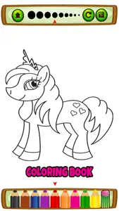 Pony & Pricess Kids Coloring Book - Shadow Puzzle screenshot #2 for iPhone