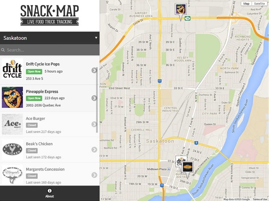 Snack Map app screenshot 2
