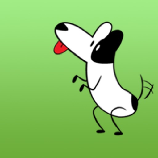 Funny Bull Terrier Dog Sticker icon