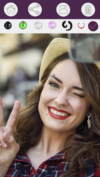 Piercing Photo Editor – False earrings stickers