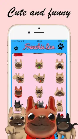 Game screenshot Frenchie Luv - French Bulldog Emojis hack