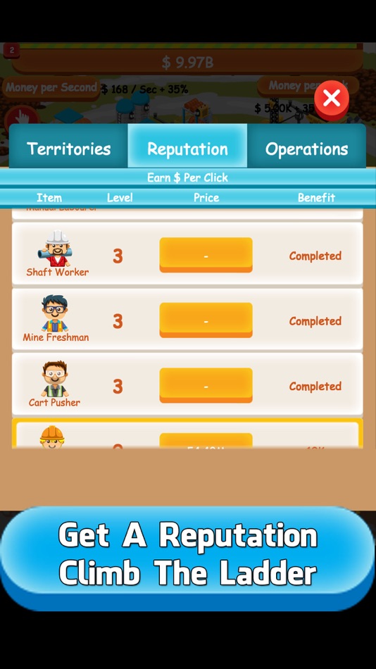 #4. Diamond Miner Tycoon (iOS) Podle: Romit Dodhia