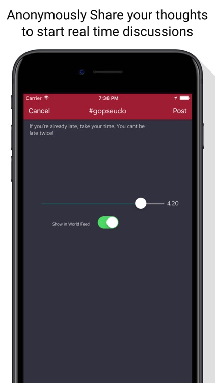 pseudo - Anonymous Social Experience Chat Local
