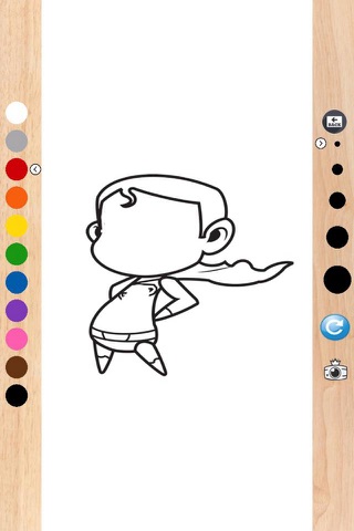 Coloring Page Game Super Hero For Kids Version screenshot 2