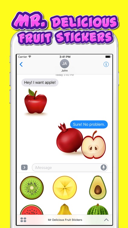 Mr. Delicious Fruit Stickers : Healthy Fruit!
