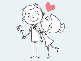 *** Couple Love Sticker with many images very beautiful, funy and cute