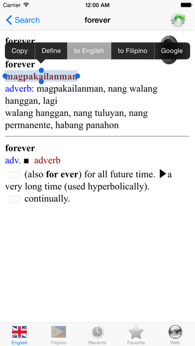 Screenshot #2 pour English Filipino best dictionary translator